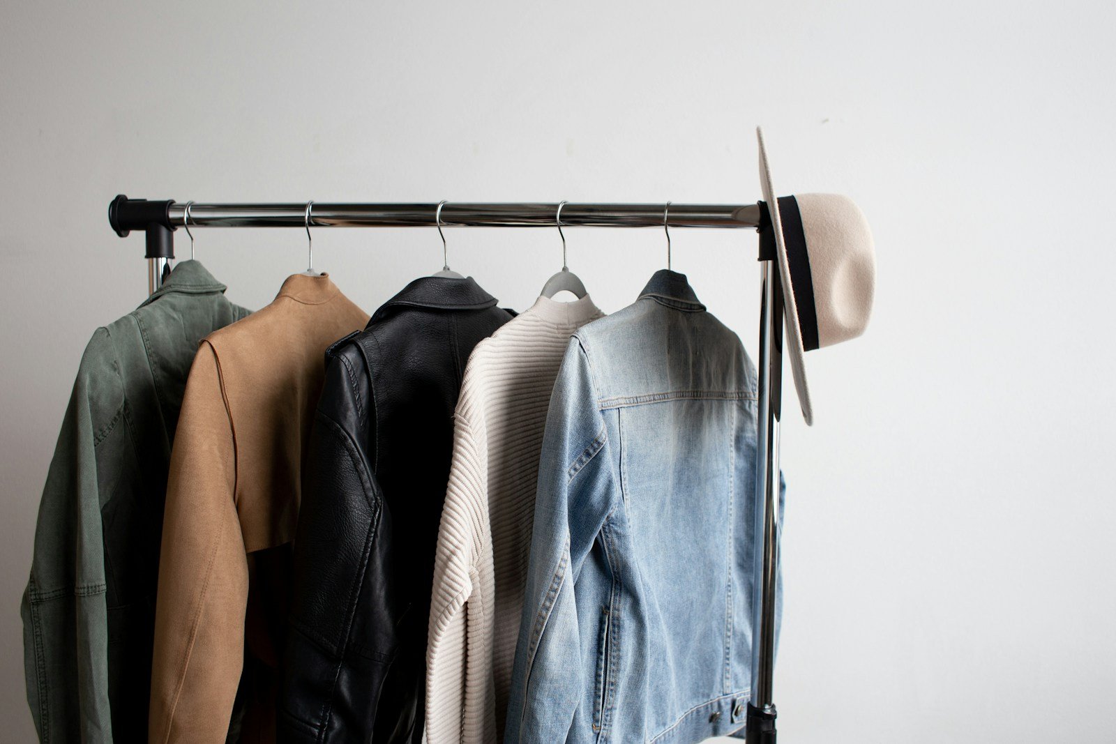 Garments arranged for a clothing program review