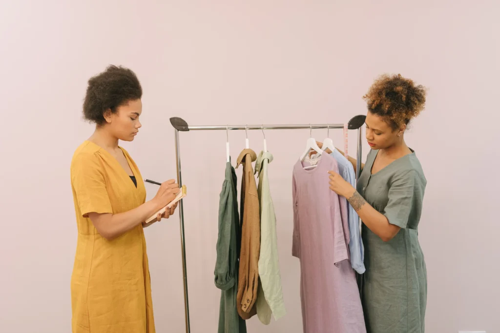 Apparel production review for quality and construction checks
