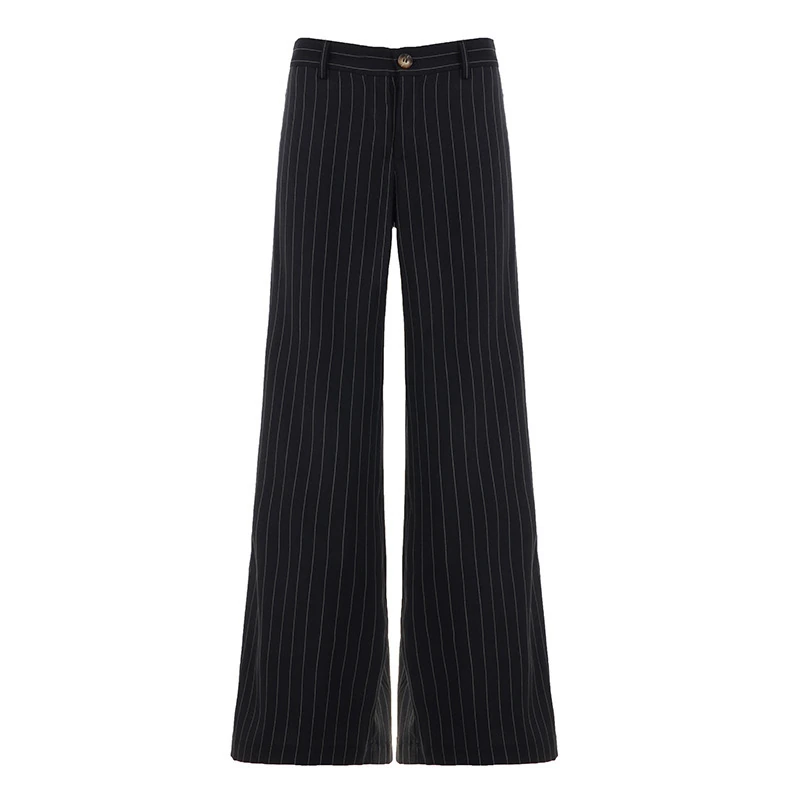 Women's Pinstripe Wide-Leg Trousers — source product view 1