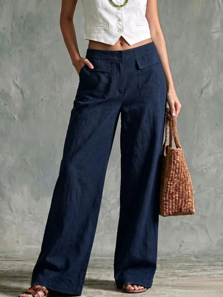 Women’s Relaxed Woven Wide-Leg Pants