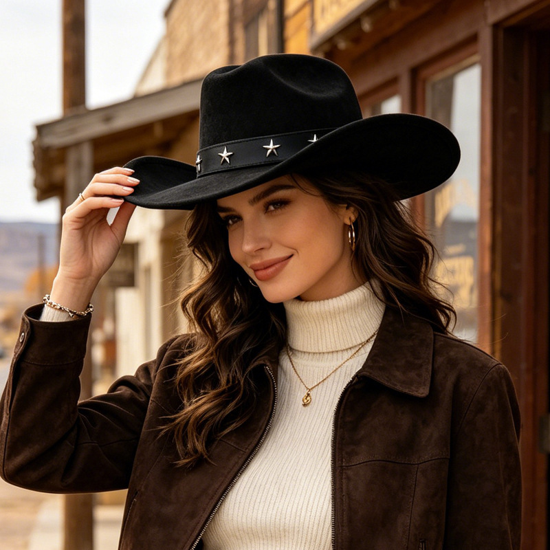 Star-Detail Western Hat
