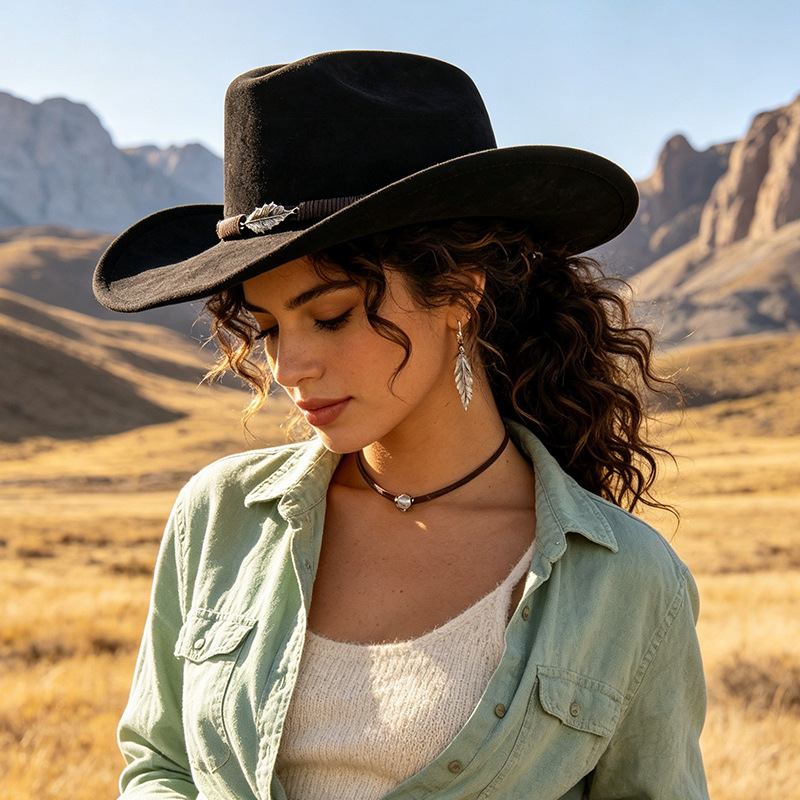 Classic Wide-Brim Western Hat