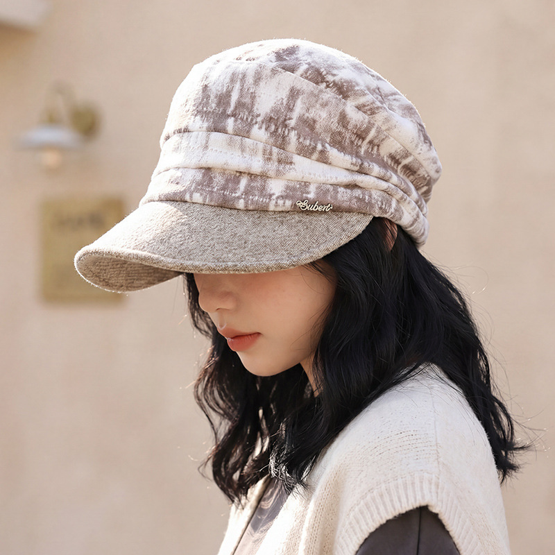 Washed-Effect Short-Brim Cap