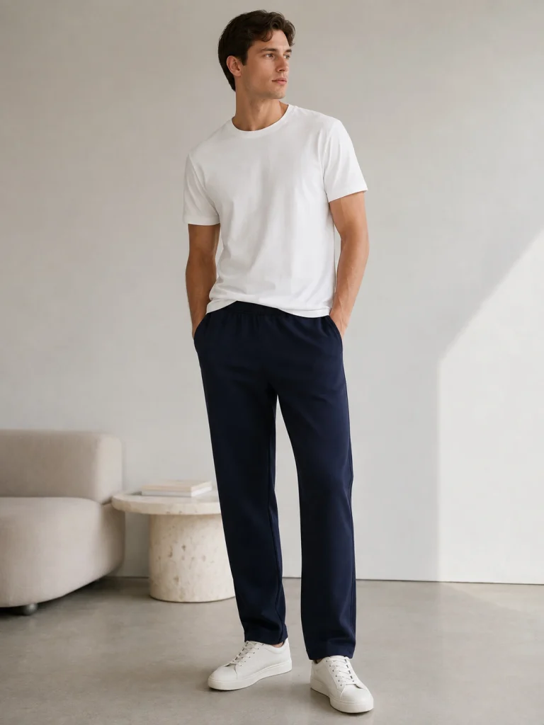 Cotton-Blend Straight-Leg Sweatpants