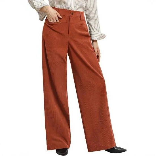 Women’s Button-Waist Wide-Leg Trousers