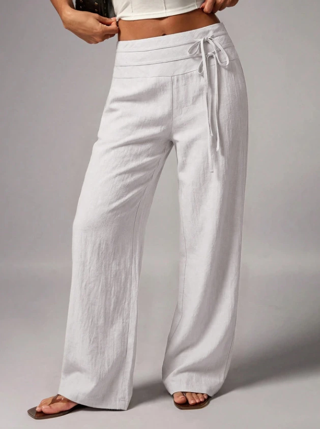 Women’s Tie-Waist Wide-Leg Pants