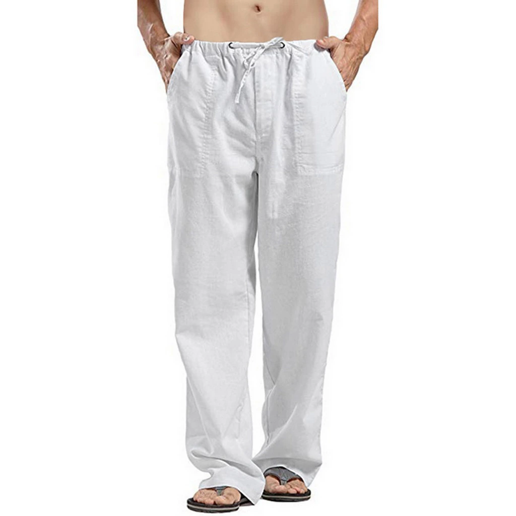 Men’s Cotton-Blend Drawstring Resort Pants