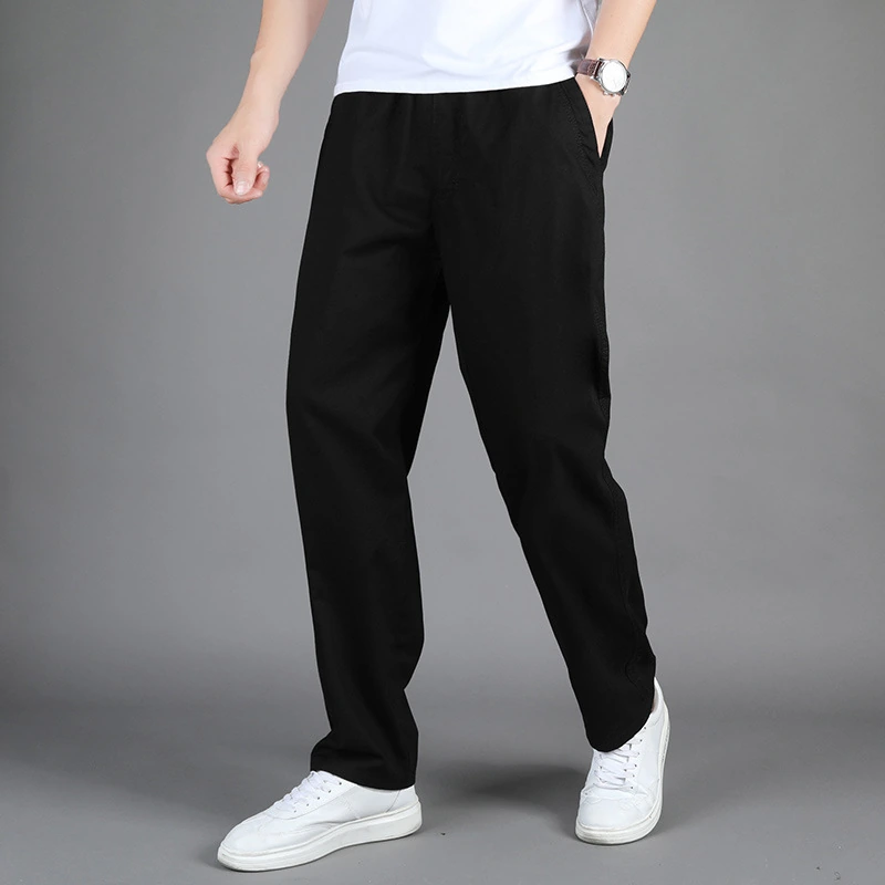 Men’s Cotton Straight-Leg Casual Pants