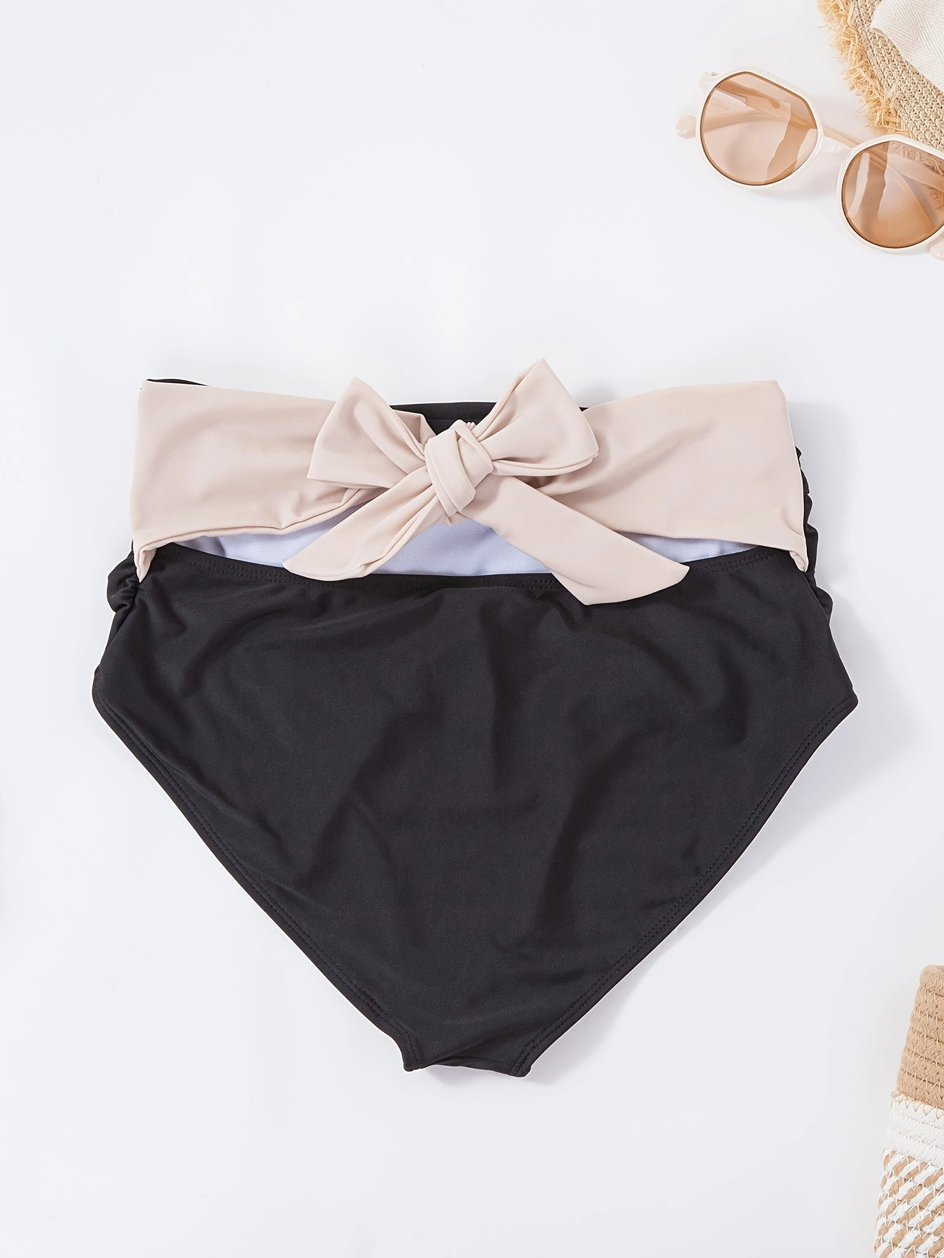 Colorblock Bow Bikini Brief