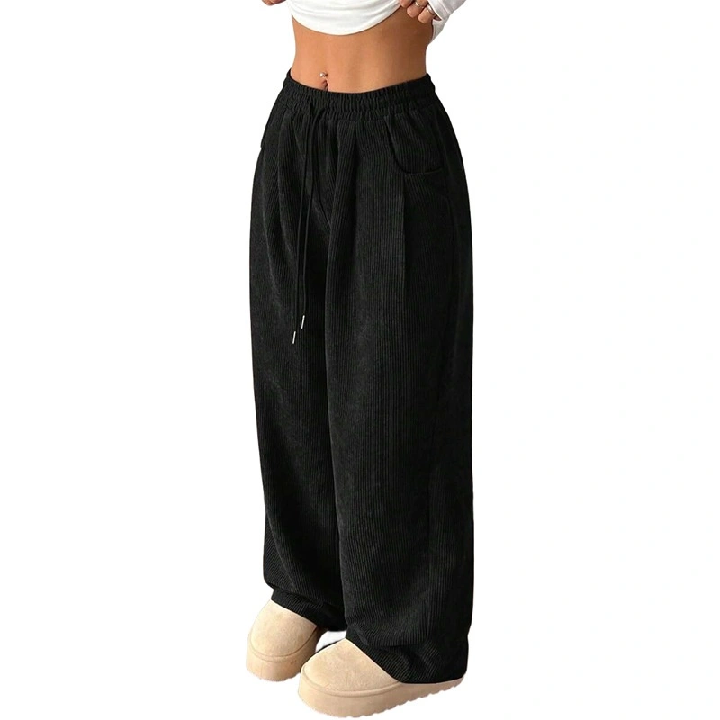 Corduroy Wide-Leg Casual Pants