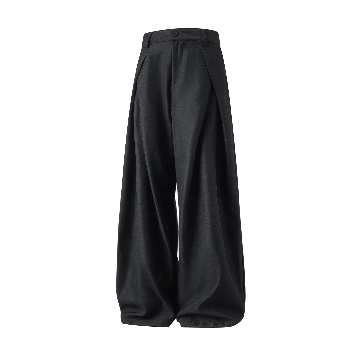 Pleated Straight-Leg Tailored Trousers