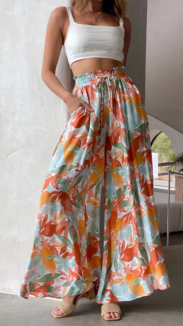 Relaxed Wide-Leg Casual Pants