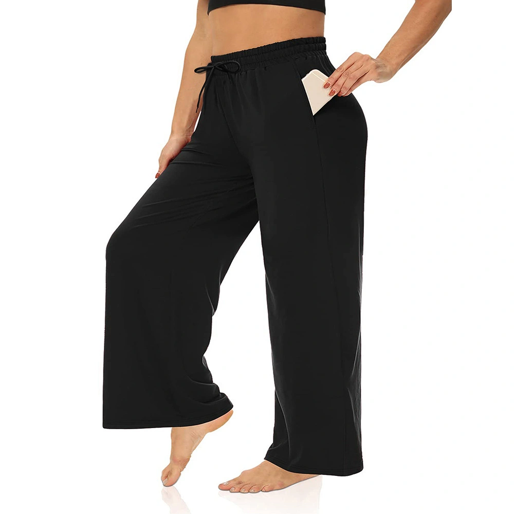 Plus-Size Drawstring Wide-Leg Pants
